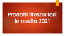 Prodotti fitosanitari: le novità 2021